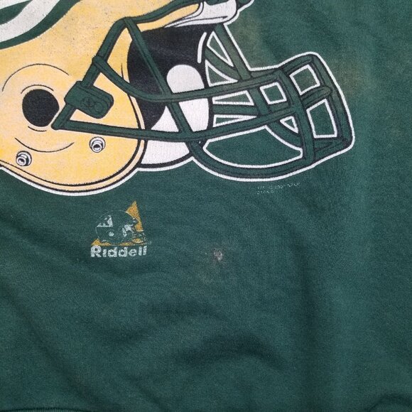 ✅VTG Riddell Helmet Green Bay Packers NFL Football Sweatshirt Men's XL *STAINED - Picture 9 of 14